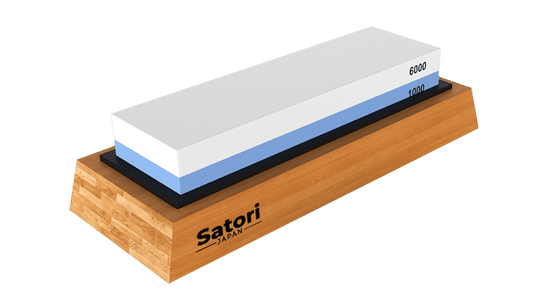 Satori Dual-Grit Whetstone 1000/6000 with Bamboo Base