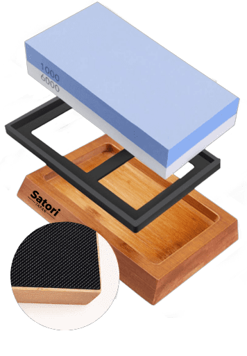 Satori Dual-Grit Whetstone 1000/6000 with Bamboo Base