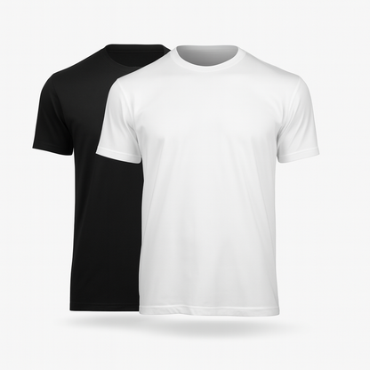 Cotton T-Shirt Twin Pack (Black + White)