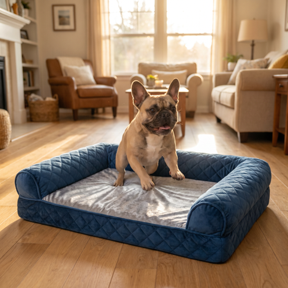 Dog enjoying durable Pettiko CoolNest